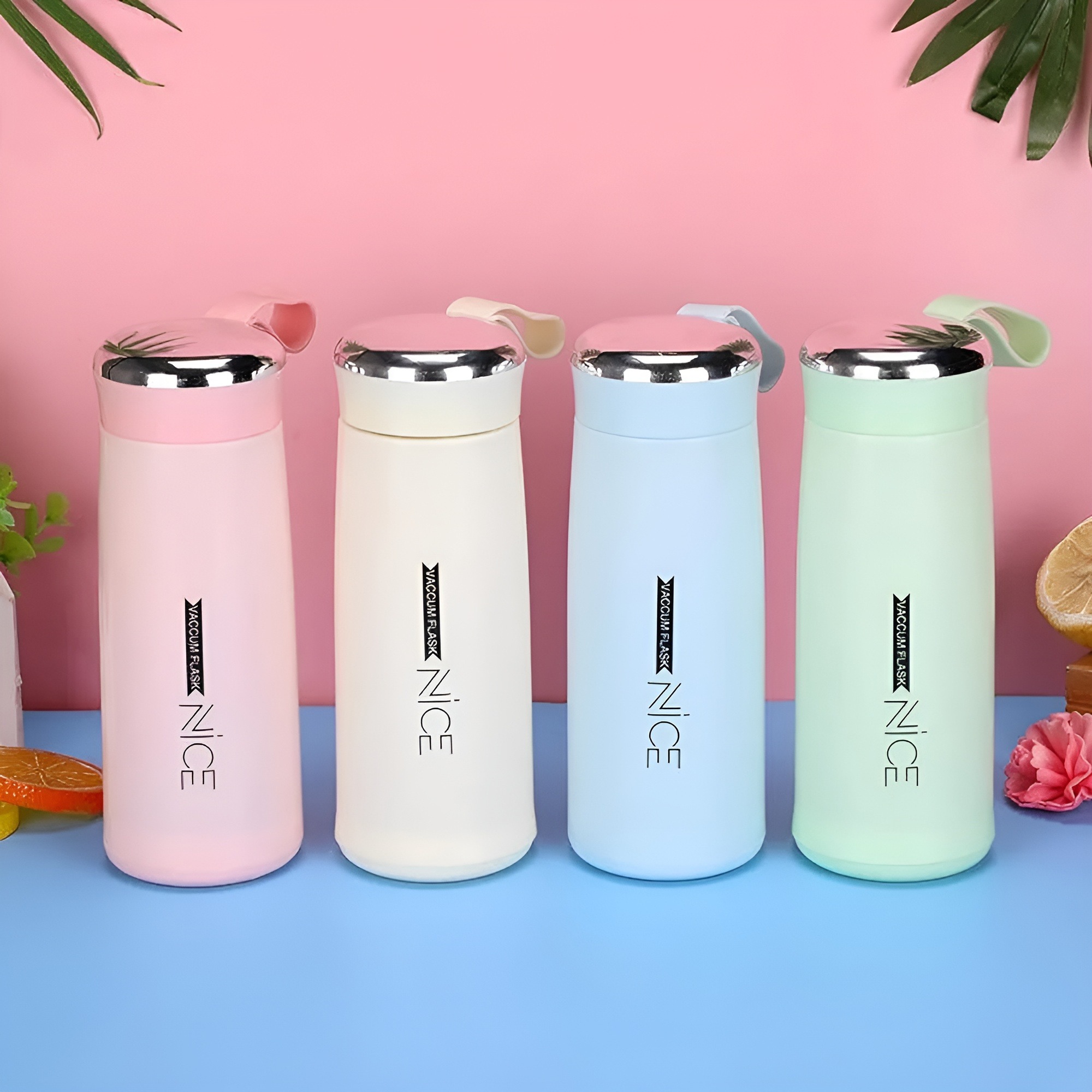 The ShopMore - 400ml Glass Water Bottle Durable Glass Plastic Hybrid Construction Use For School, Home, Gym And Travel Coffee Mugs
