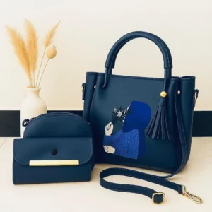 Women’s Leather Printed Hand Bag Set