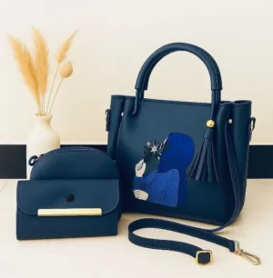 1454-39-694838-product-1 Women's Leather Printed Hand Bag Set