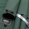 Men’s Unstitched Wash And Wear Suit - 4 Pcs - Elegant Green Plain Design