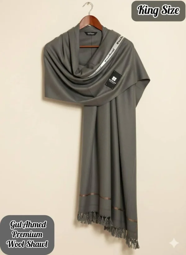 1 Pc Men's Wool Plain Shawl