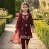 3 Pcs Girl's Lawn Embroidered Unstitched Suit