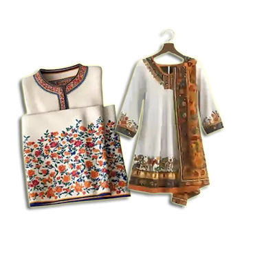 .3 Pcs Women's Unstitched Embroidered Suit