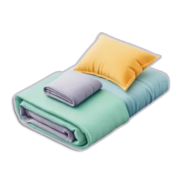 3 Pcs Crystal Cotton Printed Double Bedsheet