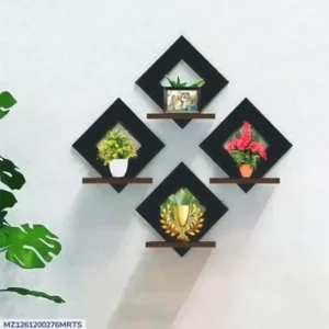 Pack of 04 Decorative Wooden Wall Shelves For Bedroom – Stylish Wooden Floating Wall Décor for Living Room I Wall Decor I Decoration Pieces I Decorations