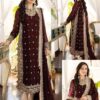 3 Pcs Women’s Stitched Crinkle Chiffon Embroidered Suit