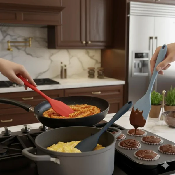 Multicolor Silicone Spatula - 1 Pc for Versatile Cooking