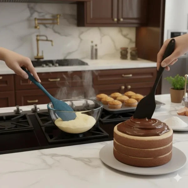 Multicolor Silicone Spatula - 1 Pc for Versatile Cooking