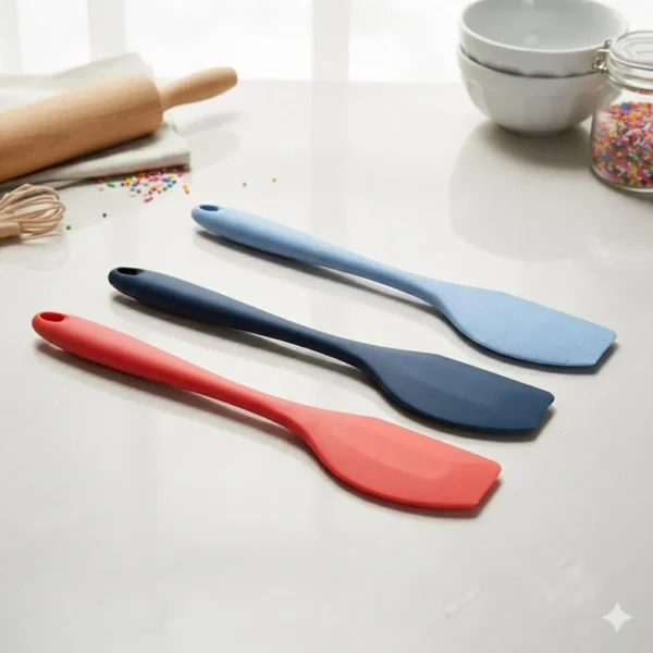 Multicolor Silicone Spatula - 1 Pc for Versatile Cooking