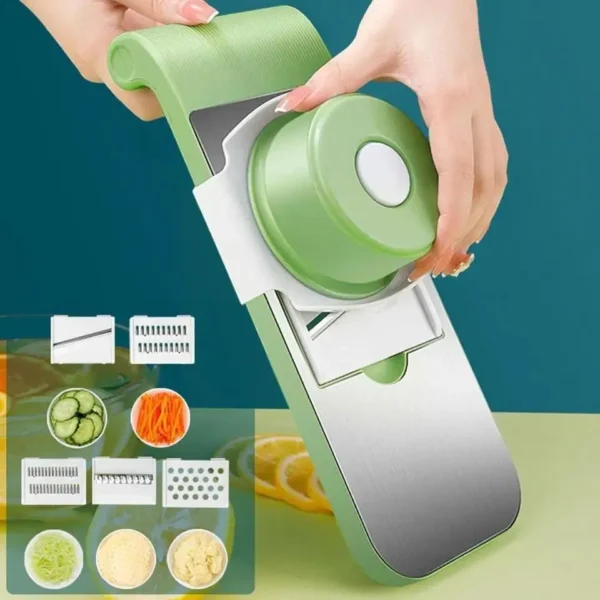 5 In 1 Manual Vegetable Slicer Cutter Onion Cutter with 5 Blade, Professional Vegetable Slicer for Onions, Garlic, Tomatoes, Potato, Carrot