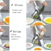 Mandoline Spring Slicer Vegetable and Fruits Cutter Meal Prep & More then 40 Thickness Adjuster 5 in 1 - Pump Brava Slicer and Dicer